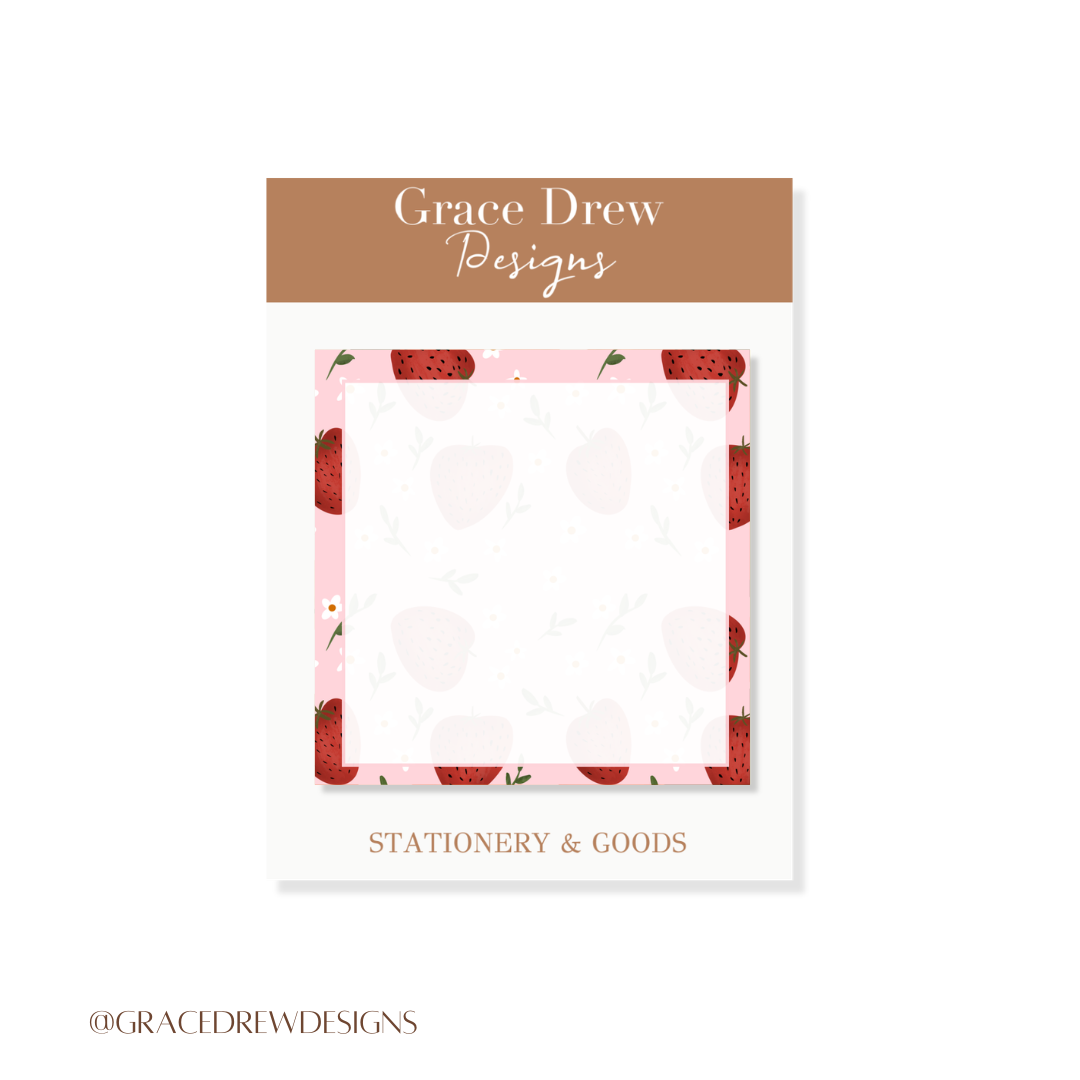 Strawberry Sticky Notes