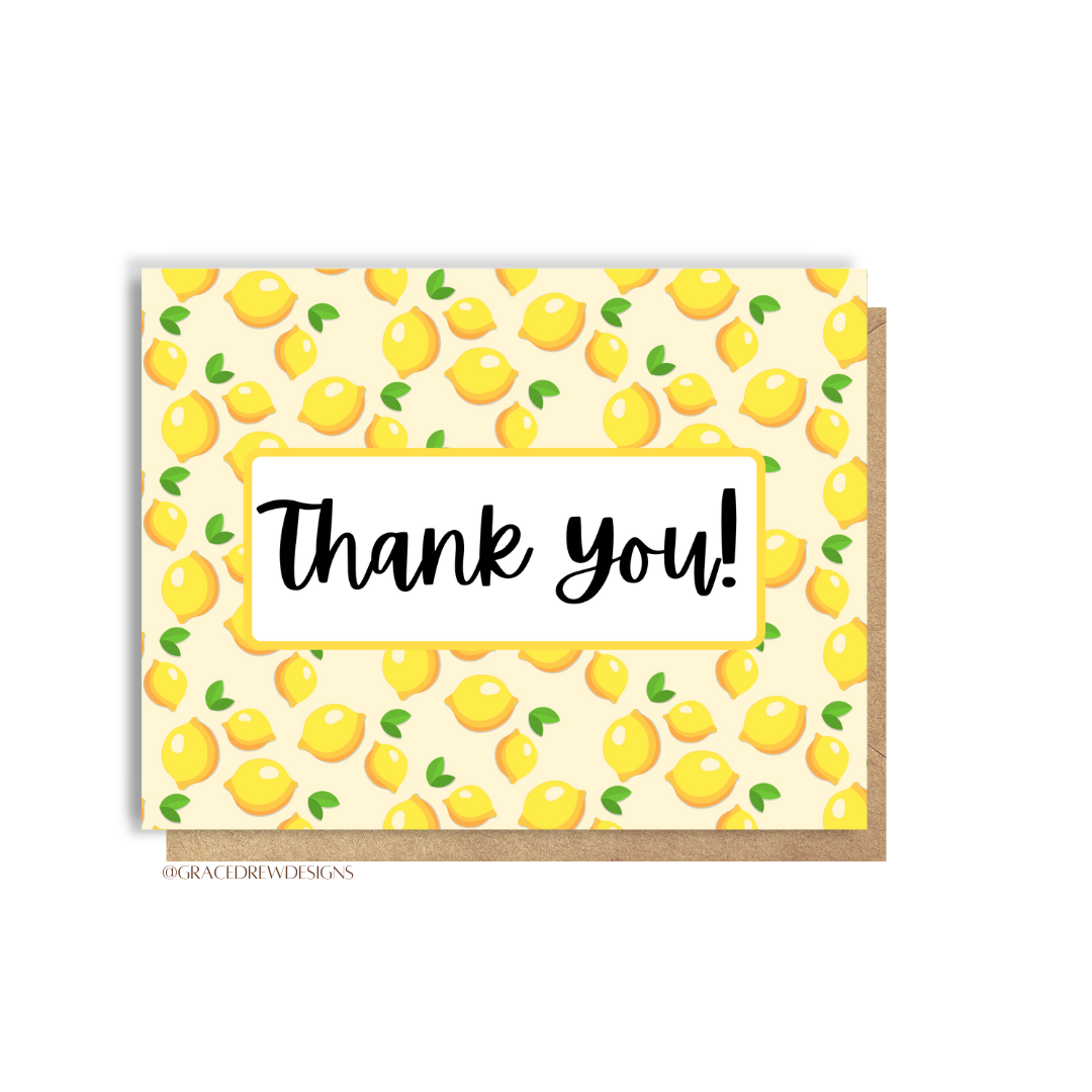 Lemons Thank You Greeting Card