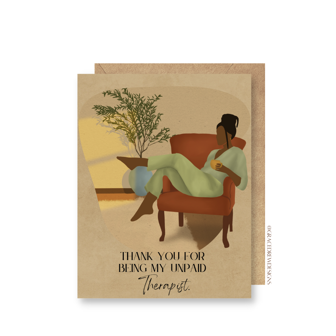 Unpaid Therapist Greeting Card