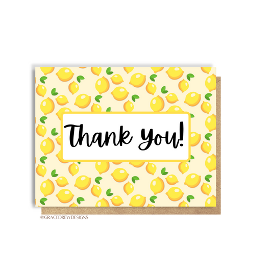 Lemons Thank You Greeting Card
