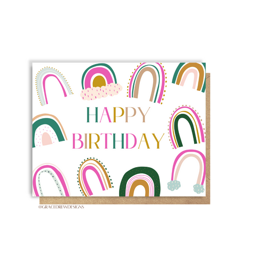 Rainbow Birthday Greeting Card