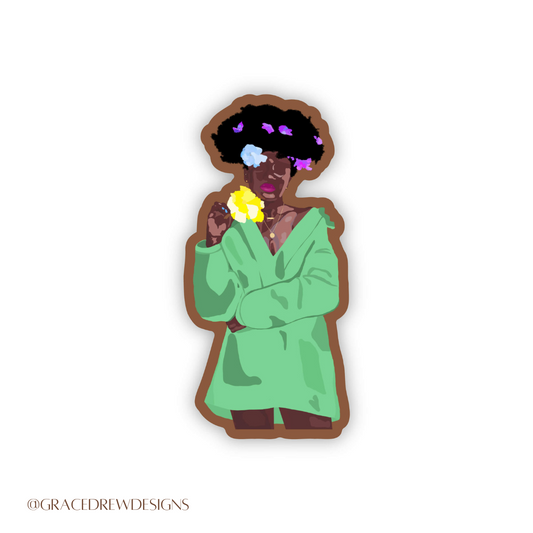 Flower Girl Vinyl Sticker