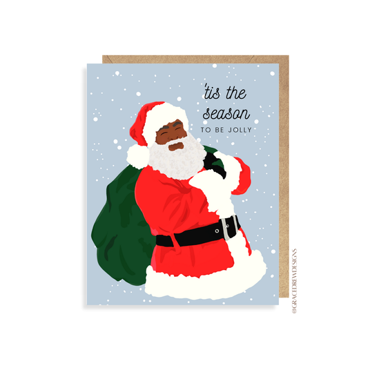 Tis' The Season To Be Jolly (Santa) Greeting Card