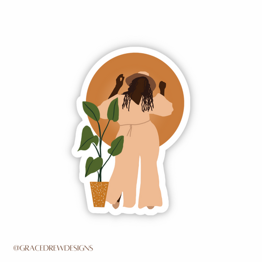 Plant Lady Vinyl Sticker