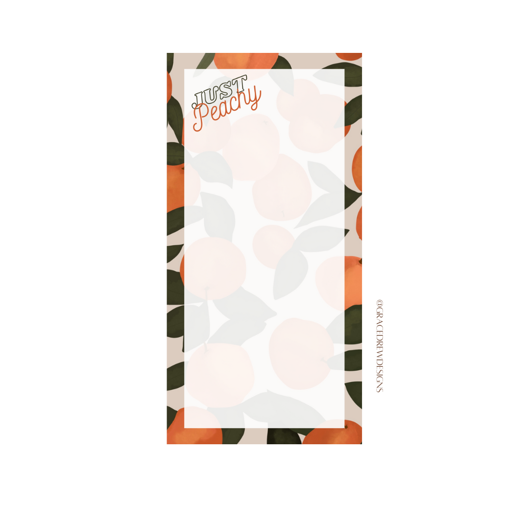 Just Peachy Notepad