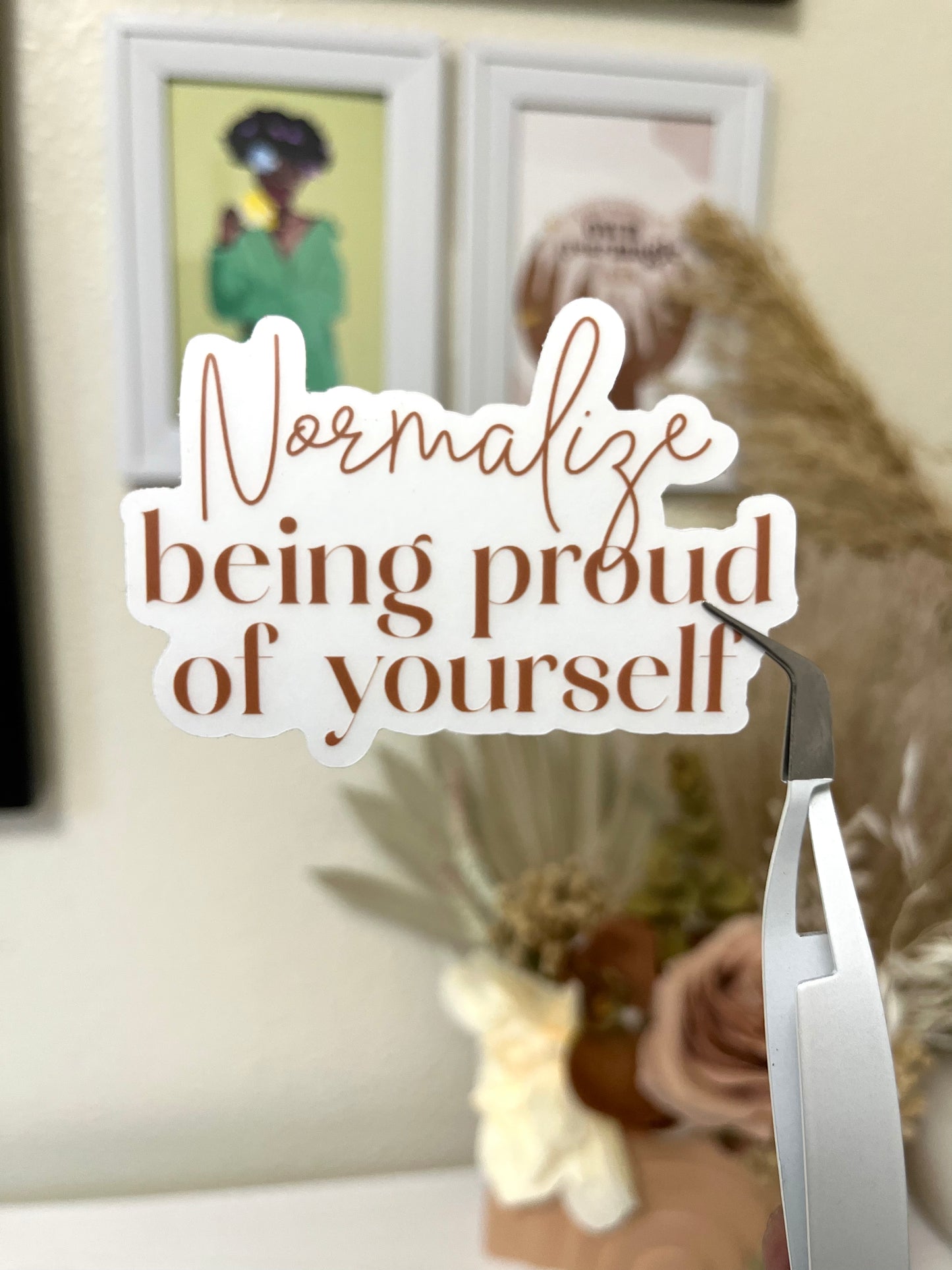 Normalize being proud Transparent Vinyl Sticker